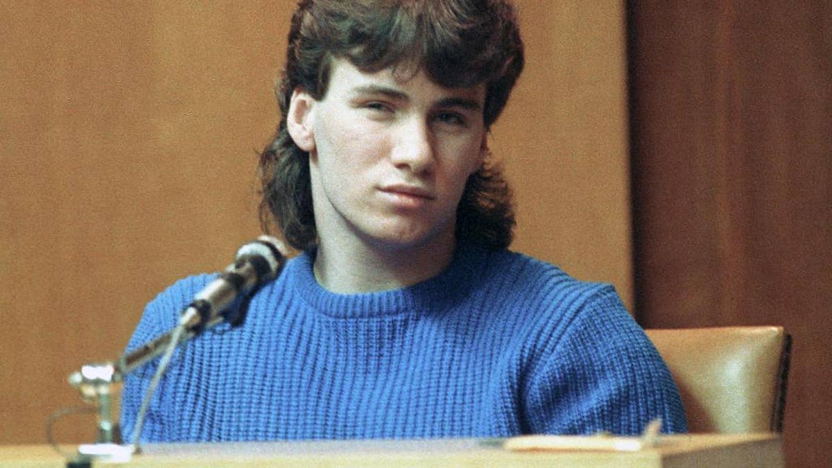 FILE - In this March 9, 1991, file photo, Patrick Randall, 17, testifies in Rockingham County Superior Court in Exeter, N.H. Randall held a knife to Gregory Smart's throat in May 1990 as Billy Flynn, who was Pamela Smart's teenage lover, shot him in the head. Flynn was paroled last month; Smart is serving life without parole after being convicted of plotting the murder. (AP Photo/File)