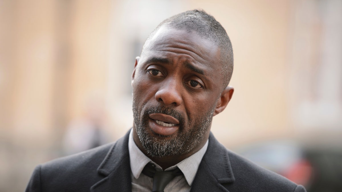 British actor Idris Elba speaks to the media ahead of the 