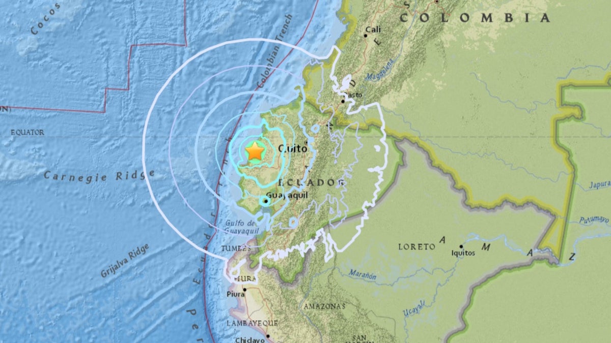 Magnitude 60 Earthquake Strikes Ecuador Coast Fox News