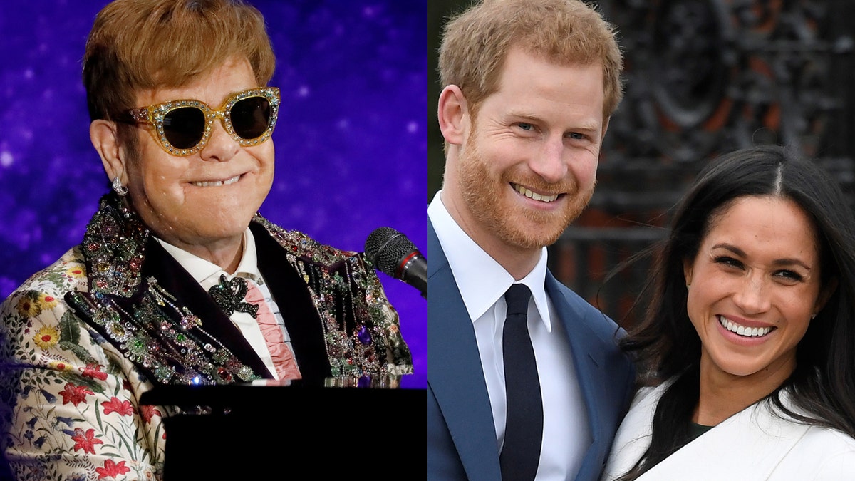 Elton John Markle and Prince Harry Reuters