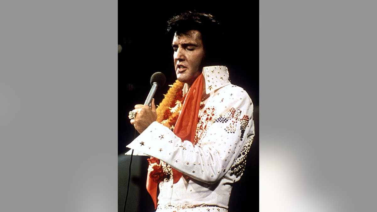 FILE PHOTO 1972 - Elvis Presley performs in concert during his 