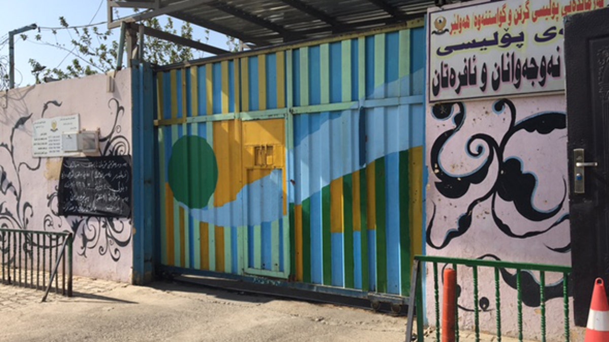 The main gate at the Women and Children's Prison of Erbil. (Photo: Hollie McKay/FoxNews.com)