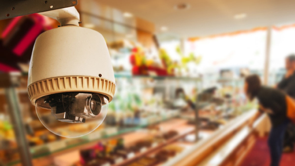 CCTV Camera Operating inside a shop