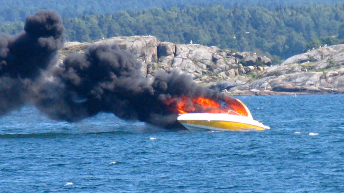 yacht fire