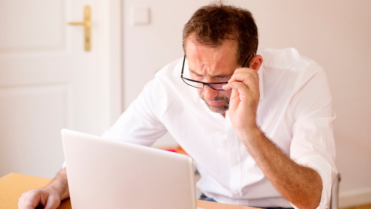 businessman looking stressed