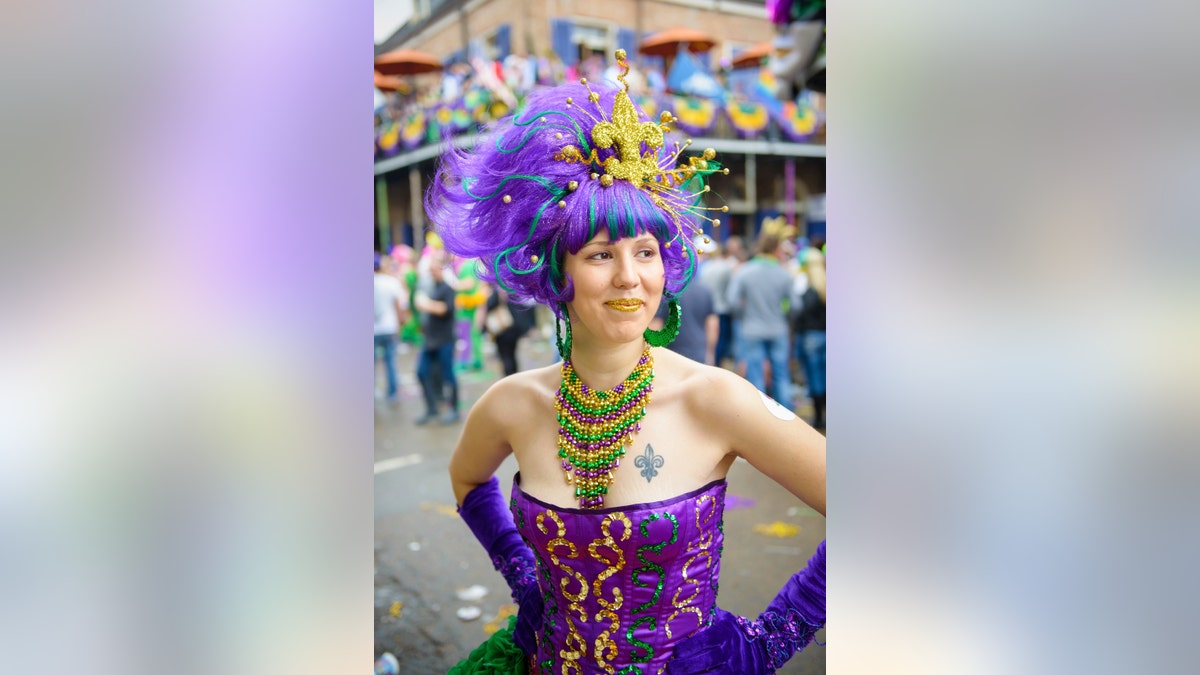 Fat Tuesday costume in New Orleans