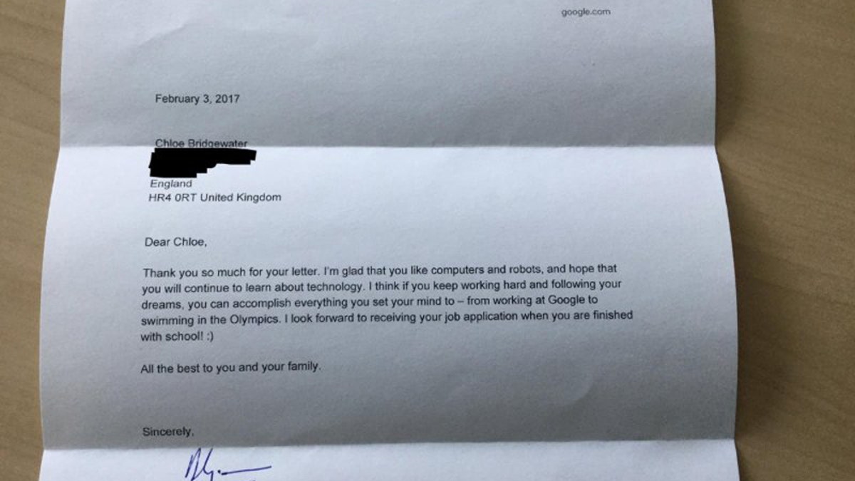 Google response to Chloe