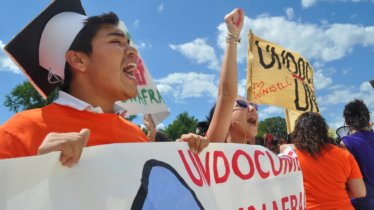 Over 250 so-called DREAMers, or undocumented youth who have been brought into the United States illegally by their parents, gathered Monday at the Lutheran Church of the Reformation, just steps away from the nation’s Capitol building for the annual DREAM Act Graduation 2012.  They went on to march and protest outside of the Supreme Court of the United States.
