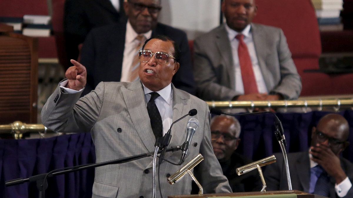 Nation of Islam leader Louis Farrakhan addresses the audience at the metropolitan African Methodist Episcopal  Church in in Washington June 24, 2015. Farrakhan met with local leaders to discuss the upcoming 