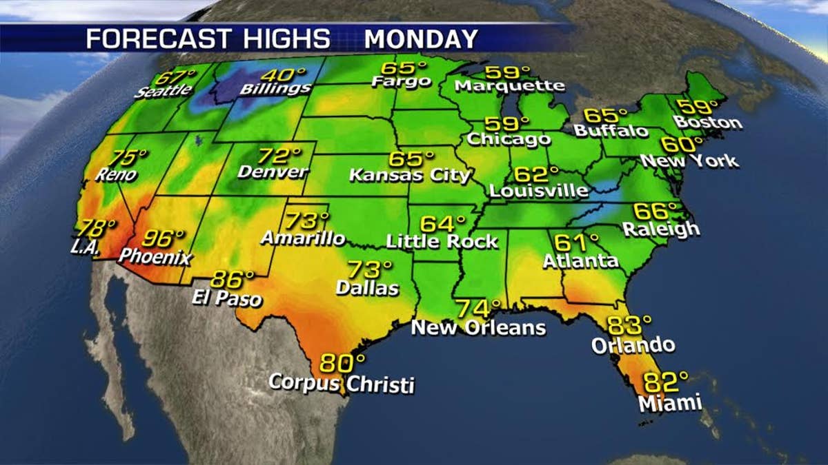 forecast monday