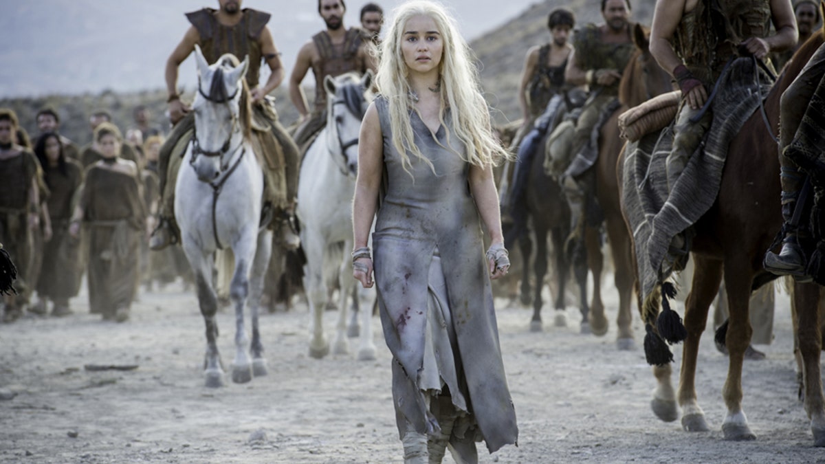 Emilia Clarke as Daenerys Targaryen on HBO's 