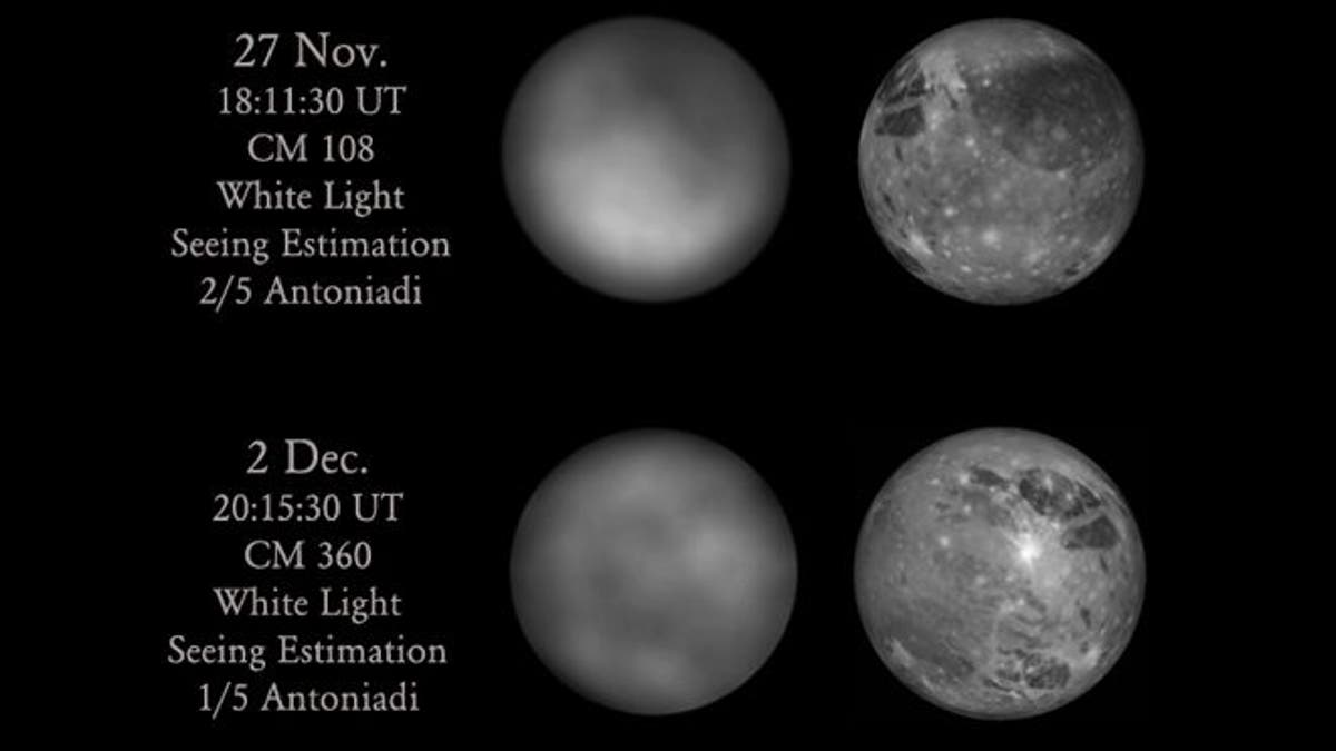 Amateur astronomer maps Jupiters moon