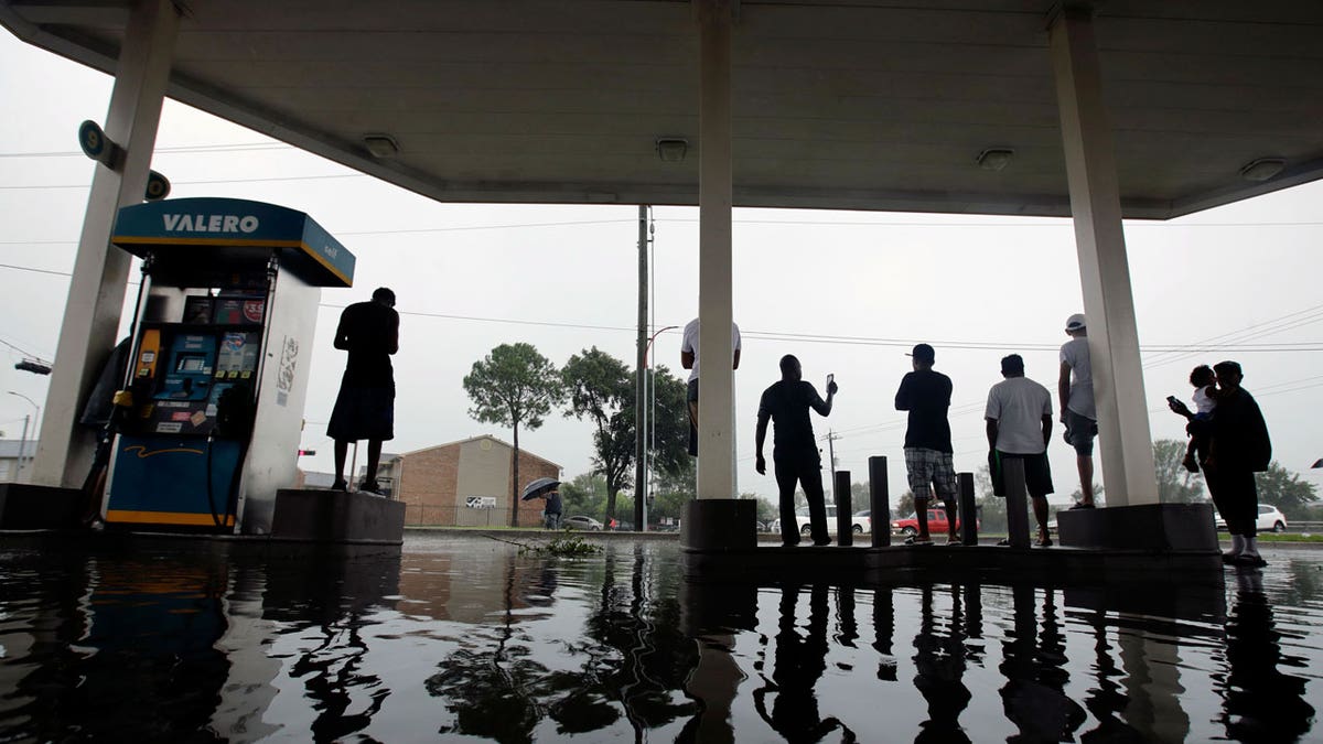 Gas station flooded in Texas Hurricane Harvey AP FBN