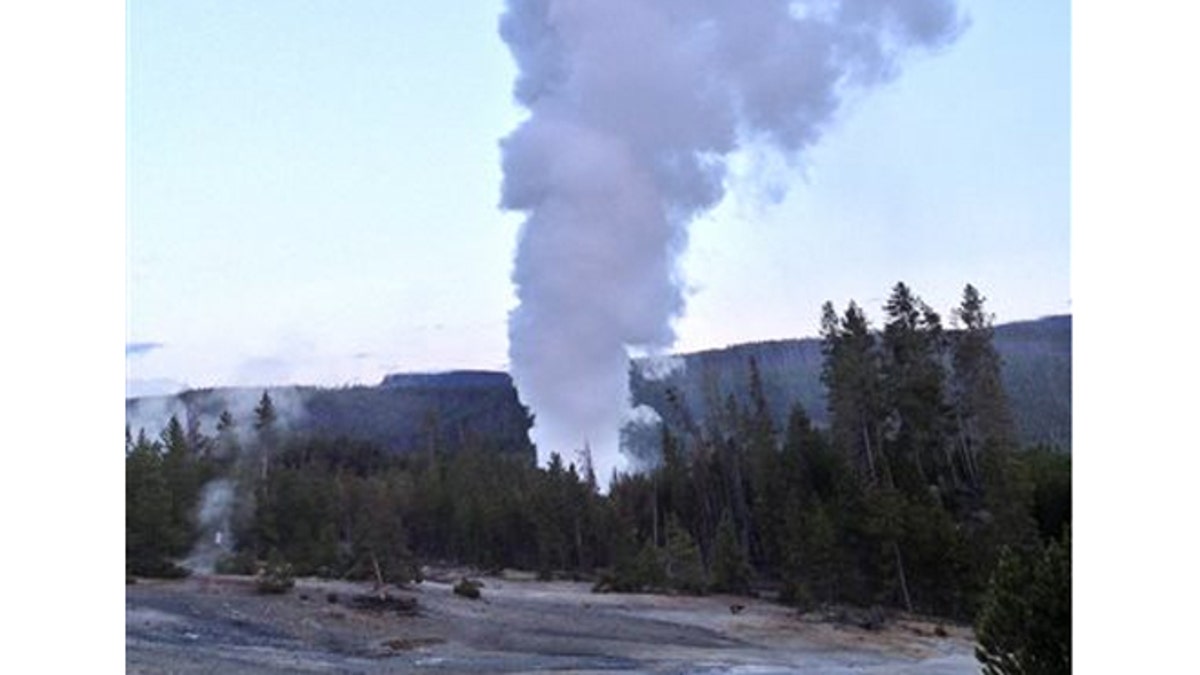 July 31, 2013: Steamboat Geyser, in Yellowstone National Park's Norris Geyser Basin in Wyoming, erupts - file photo.