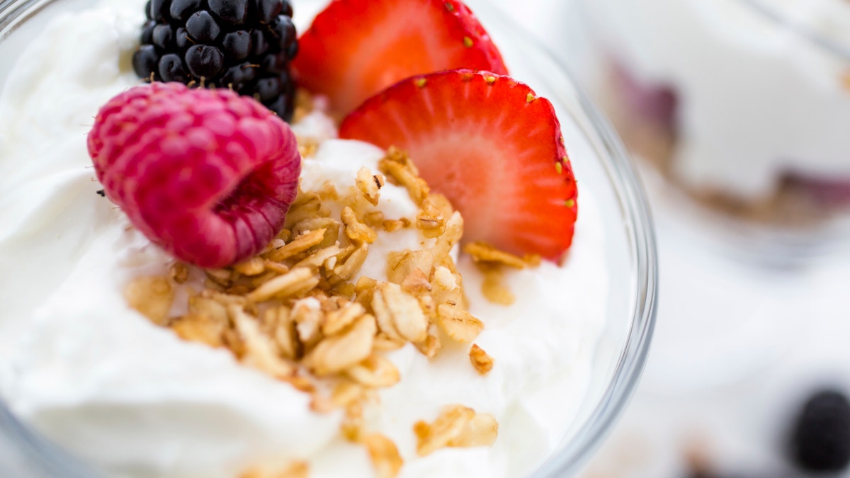 greek yogurt with fruit istock