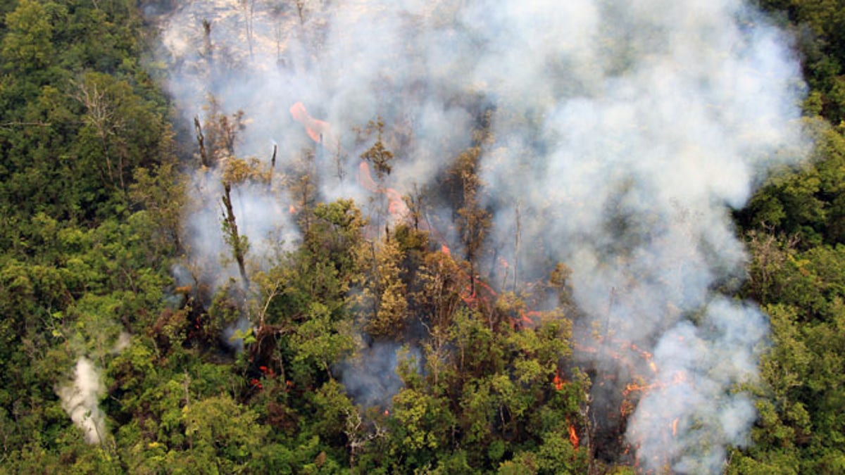 Mata komunitas Hawaii perlahan mendekati lava