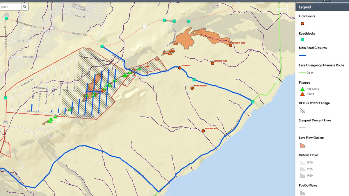 Hawaii Volcano Map 2