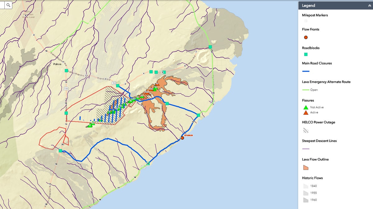 Hawaii Volcano Map 1