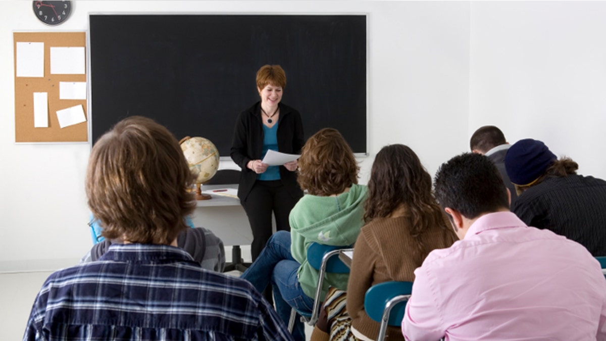 high school classroom