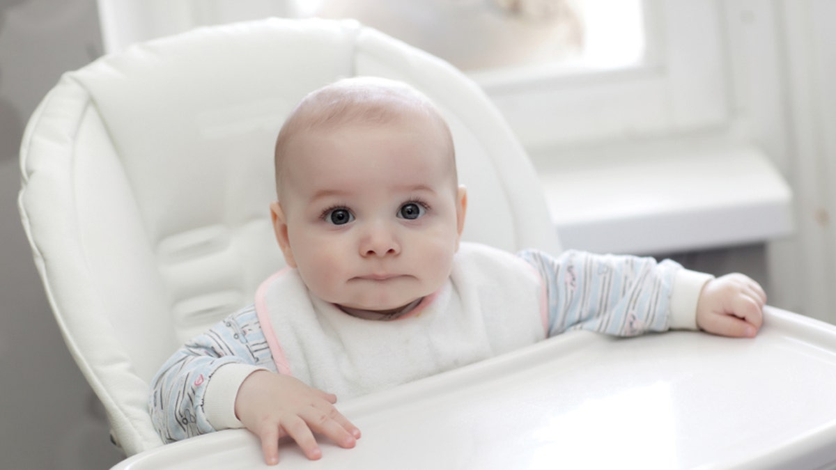 Baby in highchair