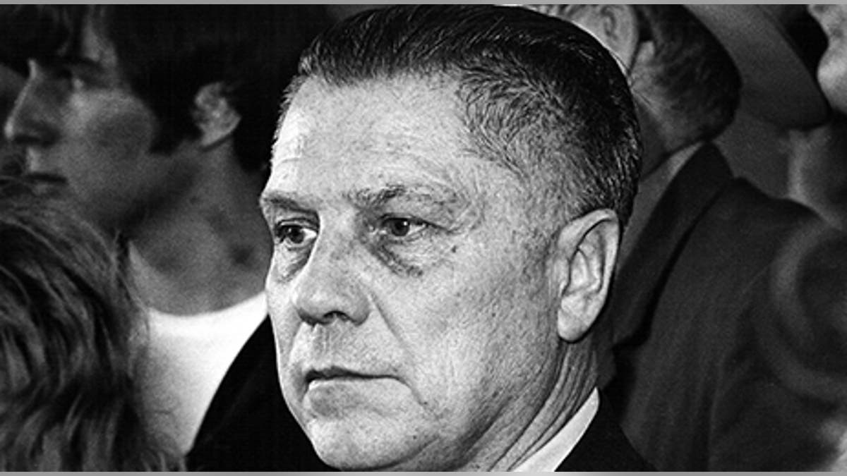 U.S. labour leader Jimmy Hoffa is photographed at the Greater Pittsburgh Airport, Pennsylvania in this April 12, 1971 file photograph. Hoffa was switching planes from San Francisco, and was returning to the federal prison in Allenwood, Pennsylvania. Hoffa was let out of prison to visit his wife, who had been hospitalized with heart problems. REUTERS