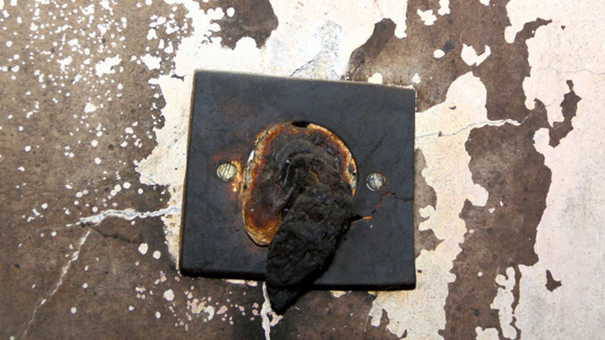 burned power outlet