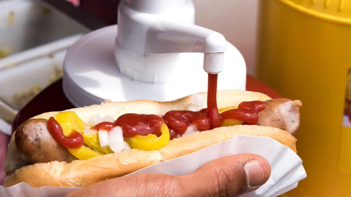 hotdog with ketchup and mustard istock medium