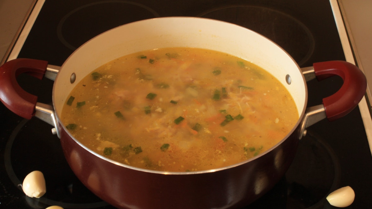 soup pot on the stove