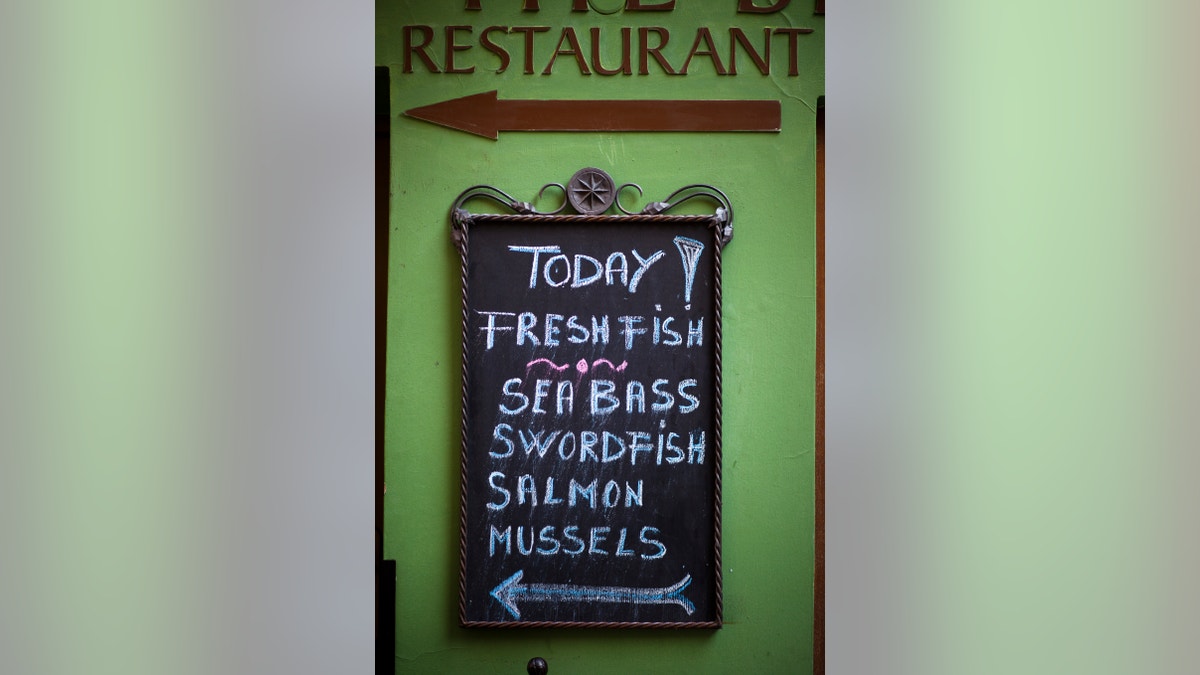 Today's Specials at Seafood Restaurant, Prague