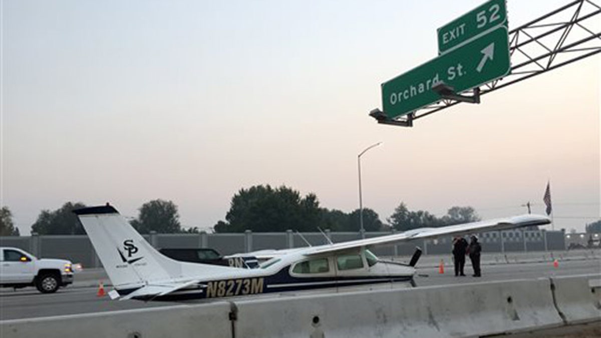 Aircraft Lands On Interstate