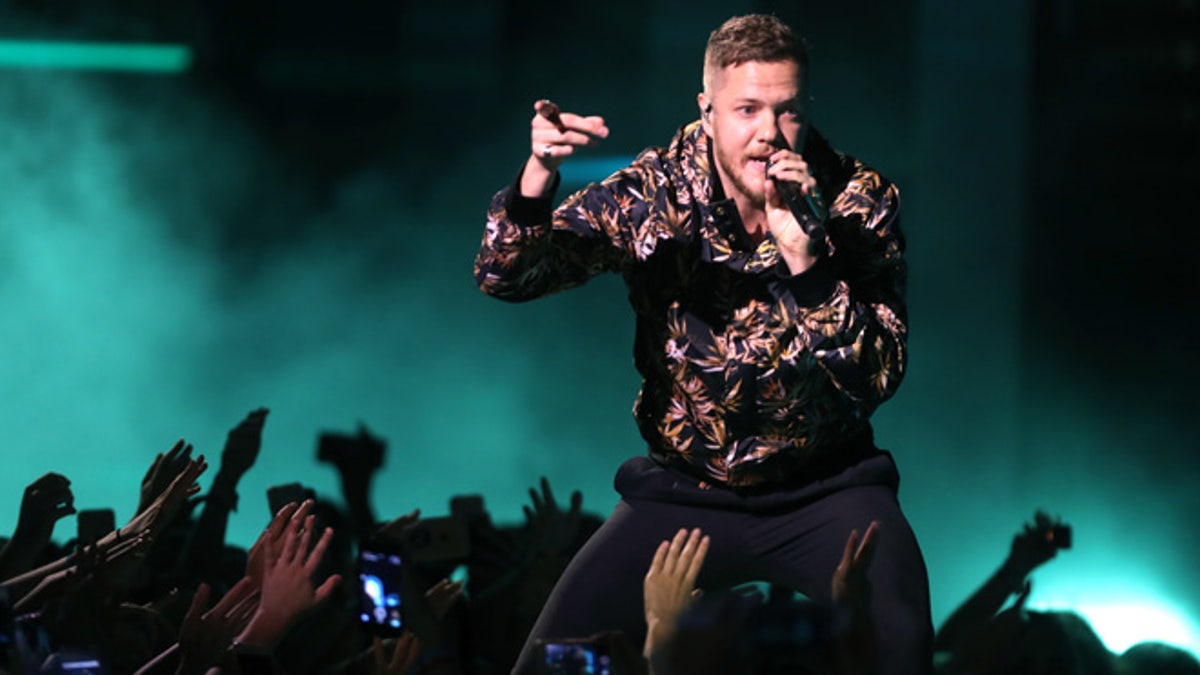 Imagine Dragons singer Dan Reynolds performs at the iHeartRadio MuchMusic Video Awards (MMVA) in Toronto, Ontario, Canada June 18, 2017. REUTERS/Fred Thornhill - RTS17MAE