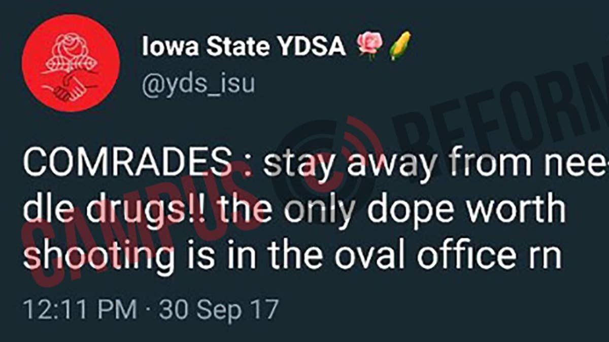 Iowa State Democratic Socialist Tweet