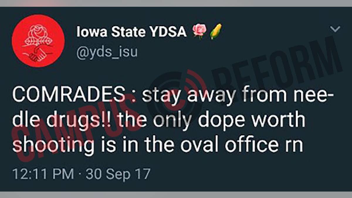 Iowa State Democratic Socialist Tweet