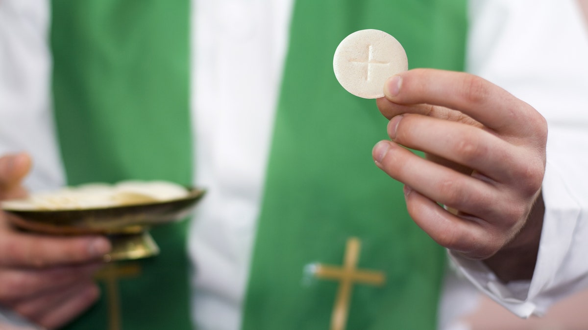 It is a Holy Communion, studio shot composition. 