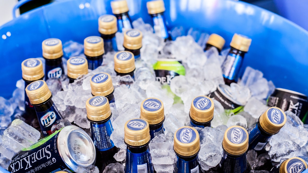 Chicago, USA - June 15, 2013: Miller Lite and SideKick Extra Pale Ale on Ice for a Party