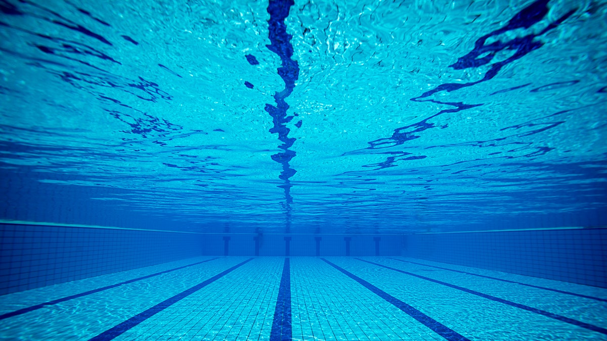 Swimming pool from underwater