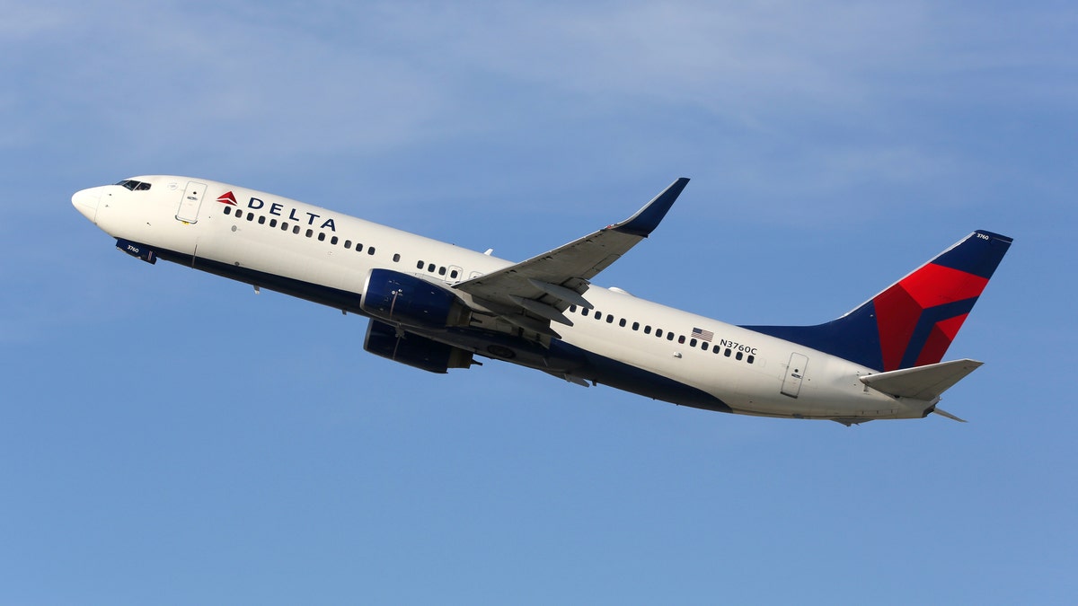 Los Angeles, USA - February 22, 2016: A Delta Air Lines Boeing 737-800 with the registration N3760C takes off from Los Angeles International Airport (LAX) in the USA. Delta Air Lines is an American airline headquartered in Atlanta.