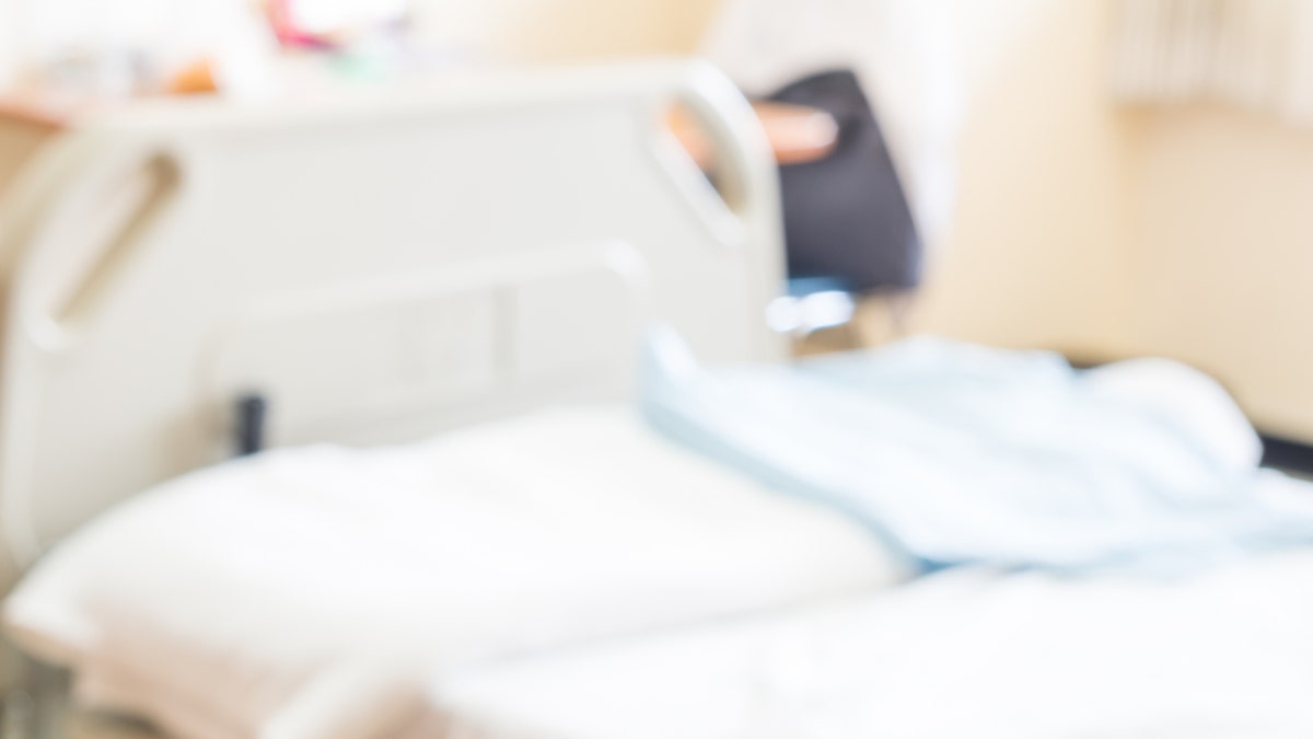 Blurred of patient bed in hospital