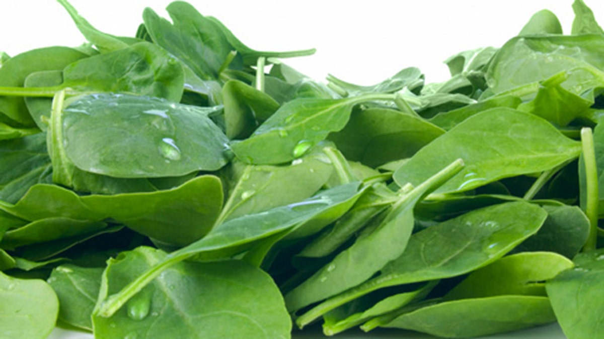 Perfect baby spinach greens