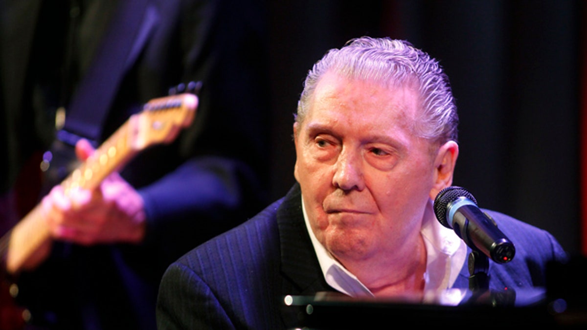 Singer Jerry Lee Lewis performs during his appearance at 