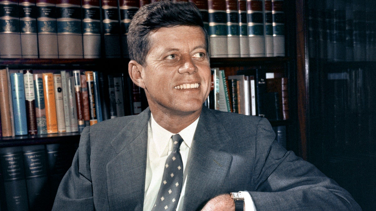 In this Feb. 27, 1959 file photo, Sen. John F. Kennedy, D-Mass., is shown in his office in Washington. Monday, May 29, 2017 marks the 100-year anniversary of the birth of Kennedy, who went on to become the 35th President of the United States. (AP Photo, File)