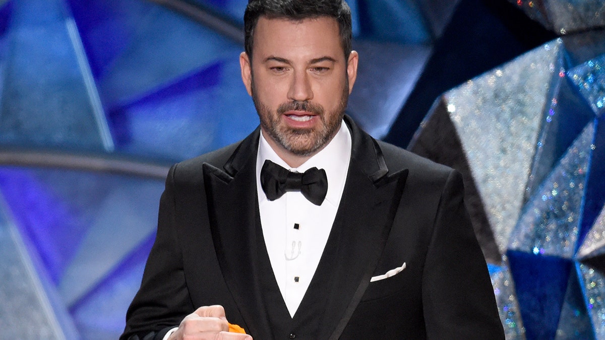 Host Jimmy Kimmel speaks at the Oscars on Sunday, March 4, 2018, at the Dolby Theatre in Los Angeles. (Photo by Chris Pizzello/Invision/AP)