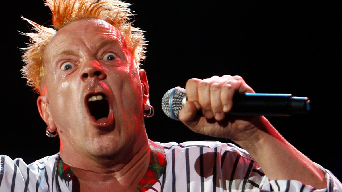 Johnny Rotten performs with the Sex Pistols during the Exit music festival in Novi Sad, northerm Serbia, July 14, 2008.