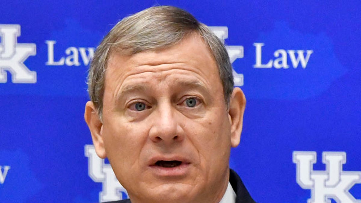 FILE - In this Feb. 1, 2017 file photo, Chief Justice John Roberts speaks in Lexington, Ky. A unanimous Supreme Court on Wednesday, March 22, 2017, bolstered the rights of learning-disabled students in a ruling that requires public schools to offer special education programs that meet higher standards. Roberts ruled that it is not enough for school districts to get by with minimal instruction for special needs children. The school programs must be designed to let students make progress in light of their disabilities.  (AP Photo/Timothy D. Easley, File)