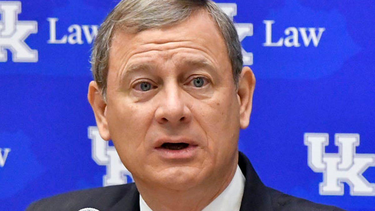 FILE - In this Feb. 1, 2017 file photo, Chief Justice John Roberts speaks in Lexington, Ky. A unanimous Supreme Court on Wednesday, March 22, 2017, bolstered the rights of learning-disabled students in a ruling that requires public schools to offer special education programs that meet higher standards. Roberts ruled that it is not enough for school districts to get by with minimal instruction for special needs children. The school programs must be designed to let students make progress in light of their disabilities.  (AP Photo/Timothy D. Easley, File)