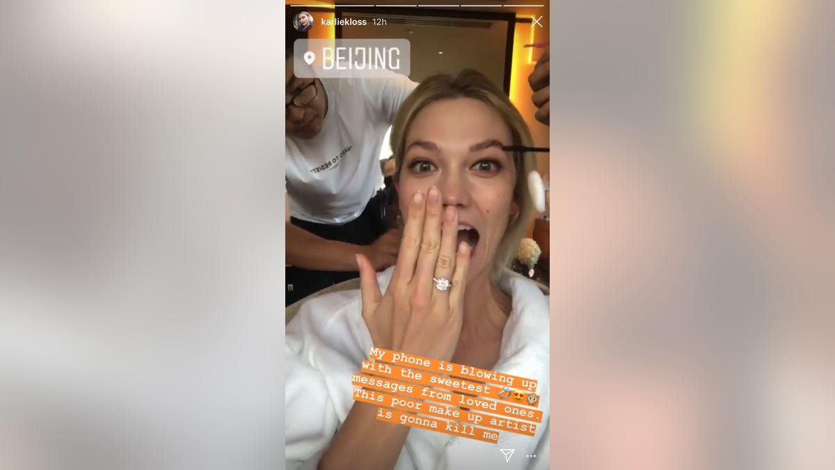 karlie kloss engagement ring instagram