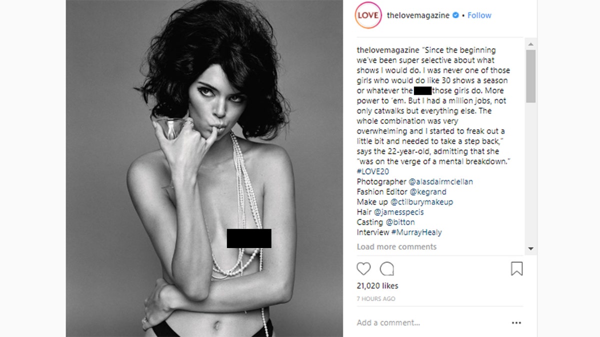 kendall jenner love instagram embed