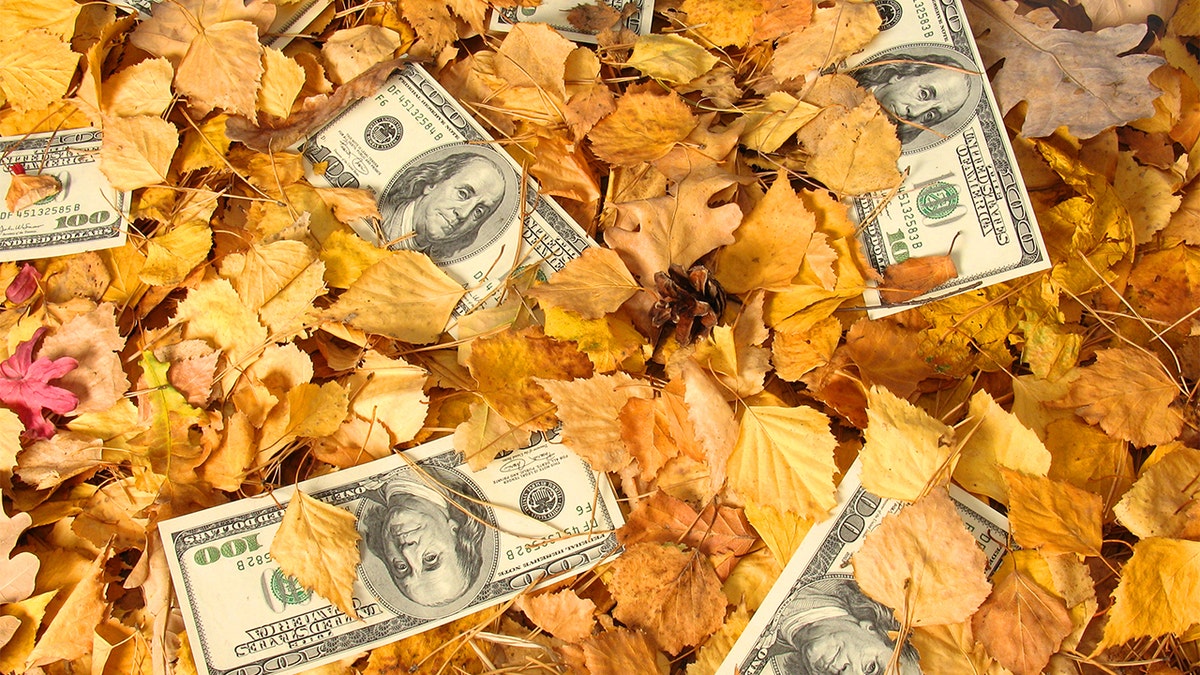 leaves with money