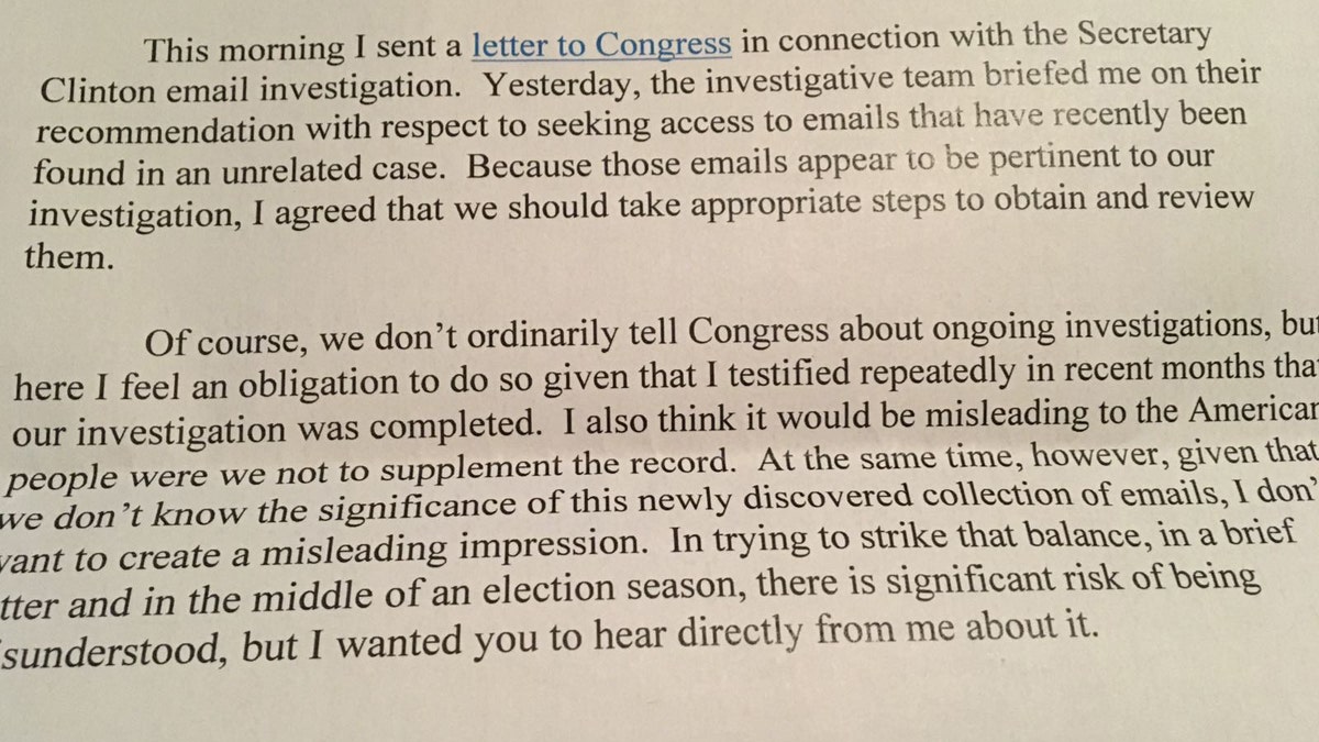 comey letter