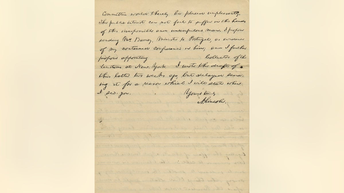Lincoln letter 2